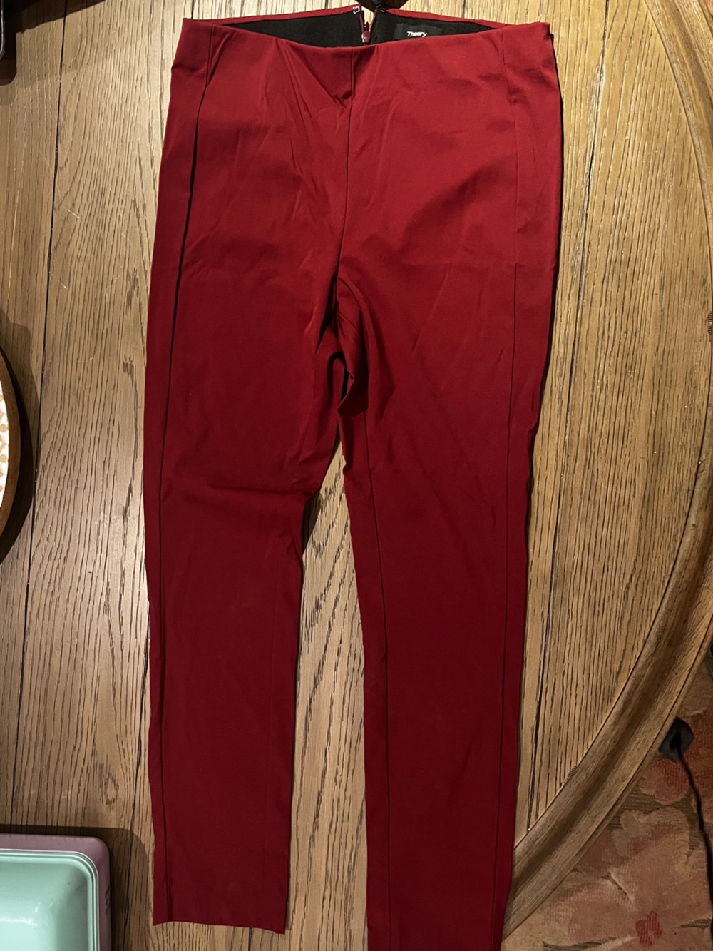 Theory women’s Slim Tailored Pants in Deep Red